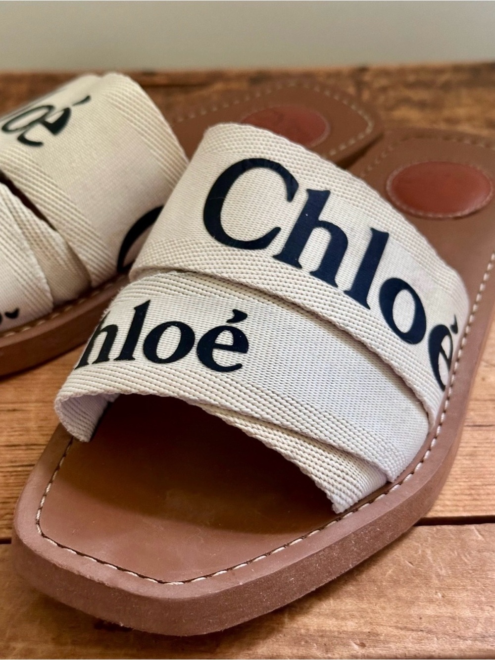 Chloe Woody Logo Sandal Slide 38